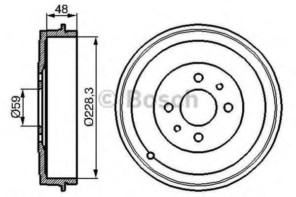 Tambur frana FIAT DOBLO microbus 223 119 BOSCH 098