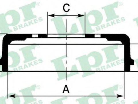 Tambur frana FIAT IDEA (350_) (2003 - 2016) LPR 7D0267