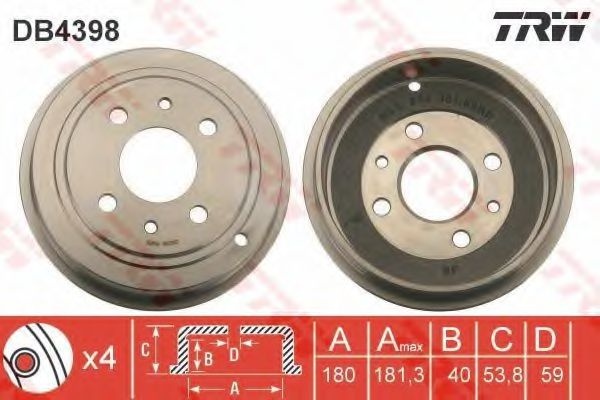 Tambur frana FIAT PANDA Van (169) (2004 - 2016) TR