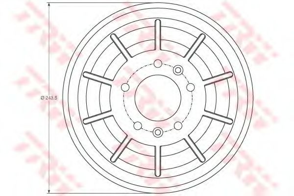 Tambur frana FIAT SCUDO caroserie (272, 270) (2007 - 2016) TRW DB4405