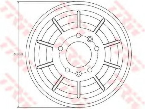 Tambur frana FIAT SCUDO platou sasiu 272 270 TRW DB4405