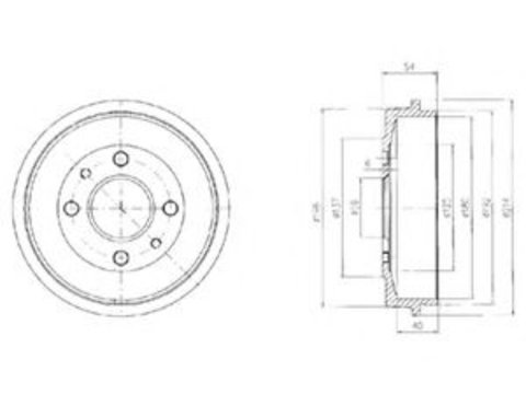 Tambur frana FIAT TEMPRA SW (159) (1990 - 1997) DELPHI BF200