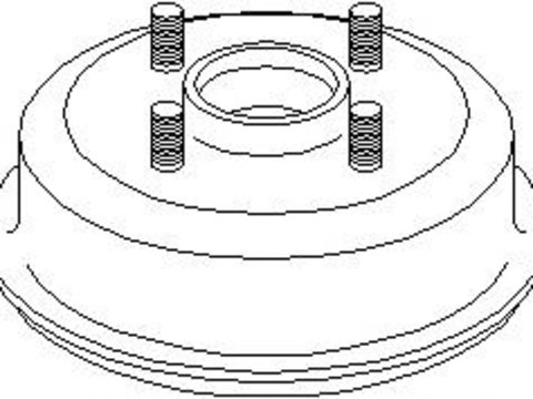 Tambur frana FORD ESCORT Mk V (GAL), FORD ESCORT Mk V combi (GAL, AVL), FORD ESCORT Mk VI Cabriolet (ALL) - TOPRAN 300 489