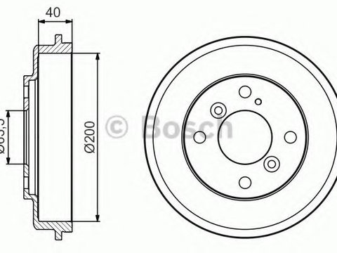 Tambur frana FORD FIESTA VI Van (2009 - 2016) Bosch 0 986 477 240