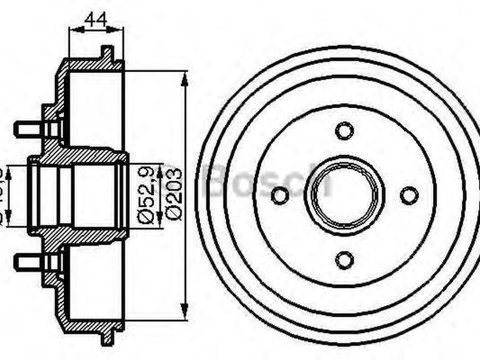 Tambur frana FORD FOCUS combi DNW BOSCH 0986477102