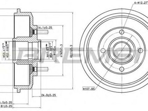 Tambur frana FORD FOCUS combi DNW BREMSI DR5654