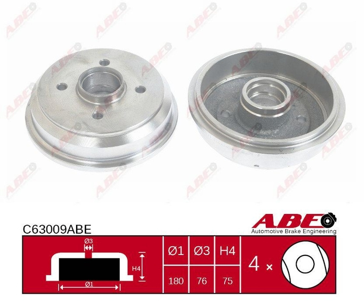 Tambur frana FORD PUMA EC Producator ABE C63009ABE