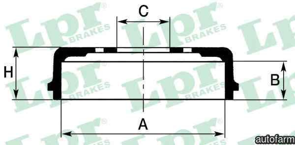 Tambur frana HONDA CIVIC V cupe EJ LPR 7D0075