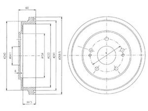 Tambur frana HONDA CR-V I RD DELPHI BF419