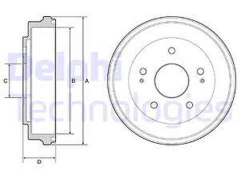 Tambur frana HONDA HR-V GH DELPHI BF504