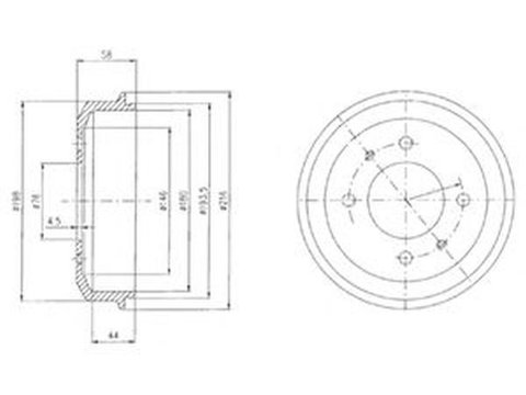 Tambur frana HYUNDAI ACCENT limuzina X3- DELPHI BF435