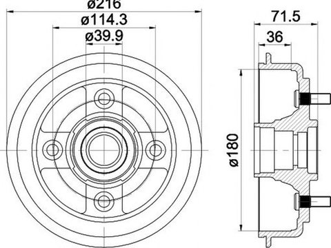 Tambur frana HYUNDAI ATOS PRIME MX TEXTAR 94030200