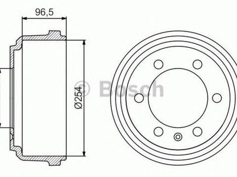 Tambur frana IVECO DAILY II caroserie inchisa combi BOSCH 0986477218