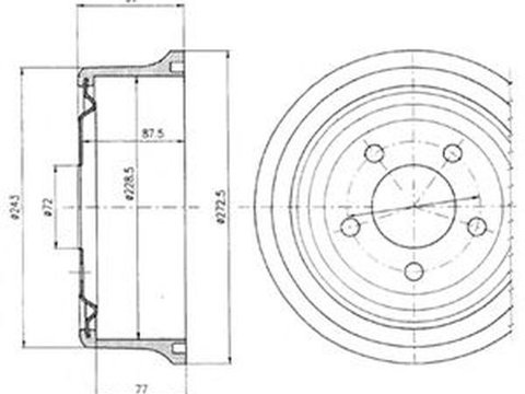 Tambur frana JEEP CHEROKEE XJ DELPHI BF364