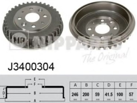 Tambur frana KIA SEPHIA (FB) (1996 - 2001) NIPPARTS J3400304