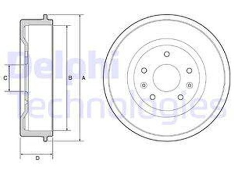 Tambur frana LAND ROVER FREELANDER LN DELPHI BF513