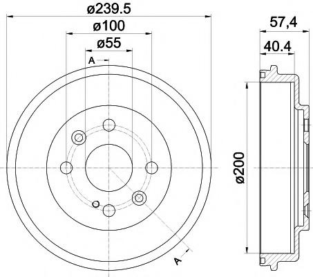 Tambur frana MAZDA DEMIO (DE), MAZDA 2 limuzina (DE) - HELLA PAGID 8DT 355 302-491