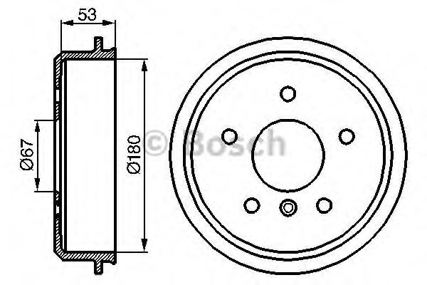 Tambur frana MERCEDES-BENZ A-CLASS (W168) (1997 - 2004) BOSCH 0 986 477 096