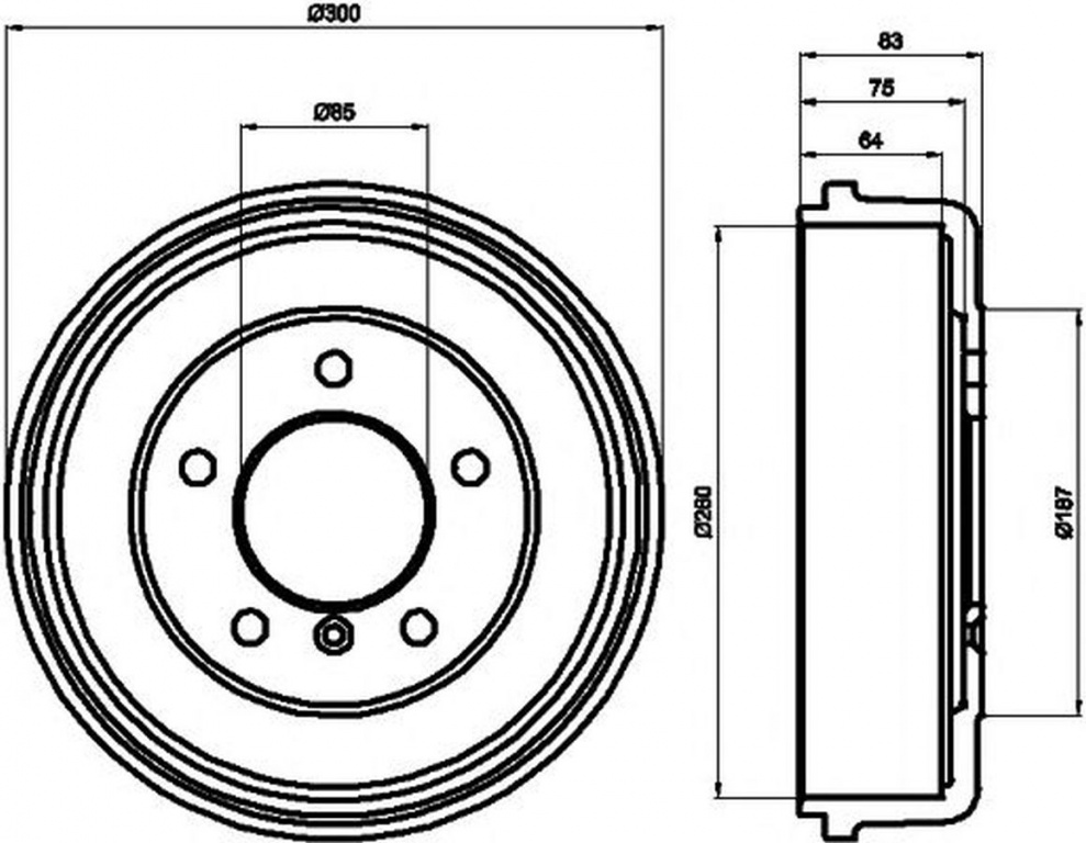 Tambur frana MERCEDES-BENZ G-CLASS W461 TEXTAR 940