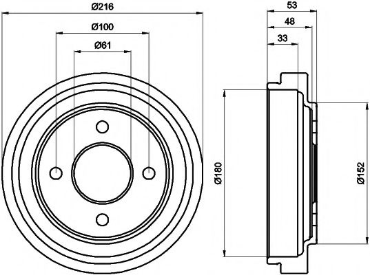 Tambur frana NISSAN MICRA II (K11) (1992 - 2003) TEXTAR 94024500 piesa NOUA