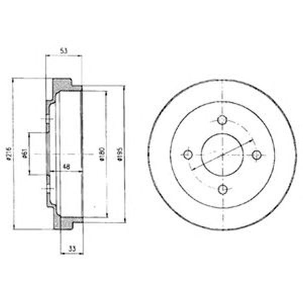 Tambur frana NISSAN MICRA II K11 DELPHI BF303