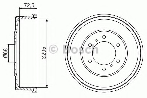 Tambur frana NISSAN NAVARA (D40) (2004 - 2016) Bosch 0 986 477 215