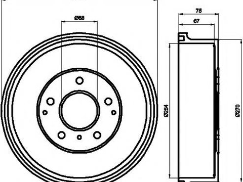 Tambur frana NISSAN SERENA (C23M), LDV CUB, NISSAN SERENA (C24) - TEXTAR 94022000