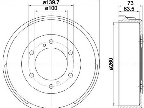 Tambur frana NISSAN TERRANO (WD21), NISSAN CARAVAN bus (E24), NISSAN NOMAD bus (C22) - TEXTAR 94021600