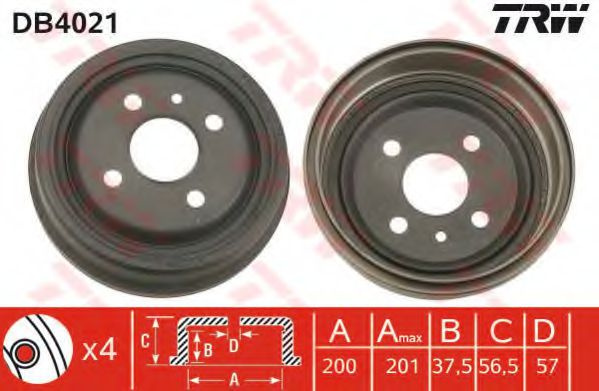 Tambur frana OPEL ASTRA F hatchback (53_, 54_, 58_