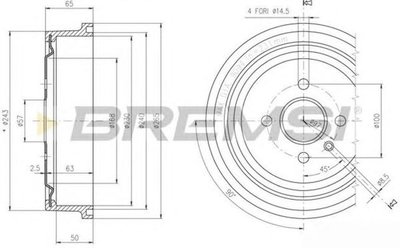 Tambur frana OPEL ASTRA G cupe F07 BREMSI DR5560