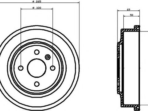 Tambur frana OPEL ASTRA H TwinTop (L67) (2005 - 2016) Textar 94031500