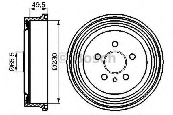 Tambur frana OPEL ZAFIRA A F75 BOSCH 0986477104