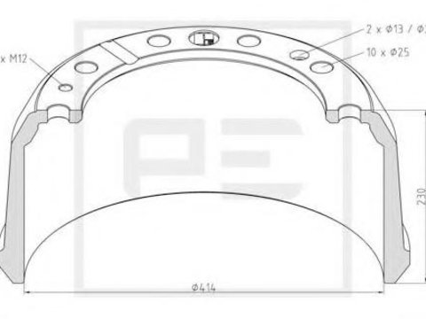 Tambur frana - PE Automotive 256.000-00A