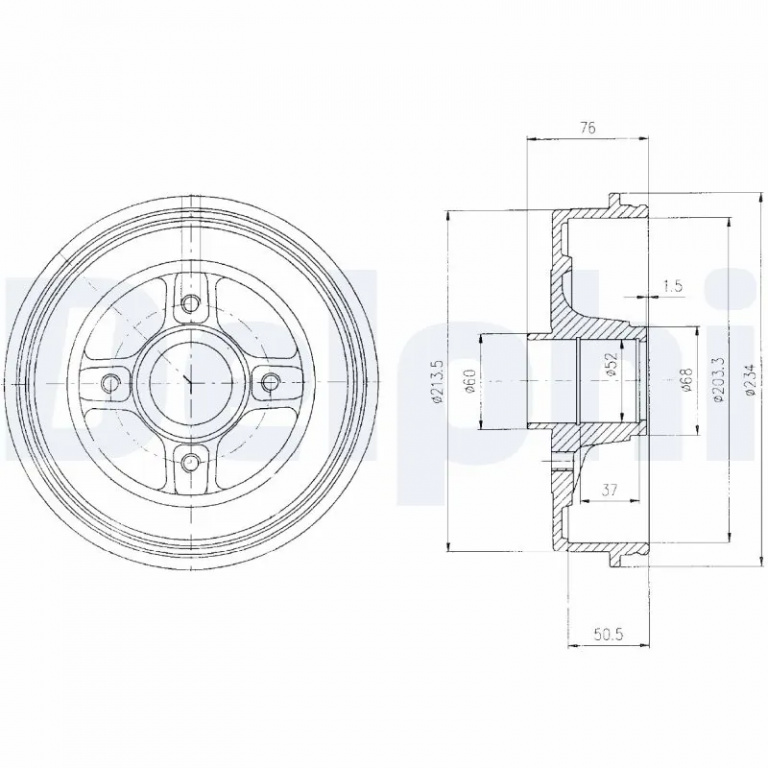 Tambur frana pentru RENAULT CLIO II (BB_, CB_) 1998-2016