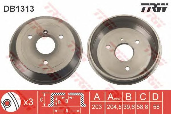 Tambur frana punte spate SMART FORTWO 07- - Cod intern: W20014868 - LIVRARE DIN STOC in 24 ore!!!