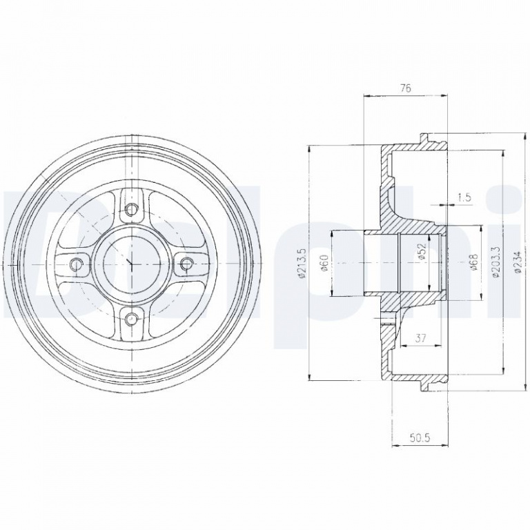 Tambur frana puntea spate (BF427 DELPHI) CITRO�N,DACIA,NISSAN,RENAULT 19|CLIO|CLIO, CLIO MIO, LUTECIA|CLIO, CLIO SYMBOL, SYMBOL, THALIA|LOGAN|LOGAN, TONDAR 90|MARCH, MICRA|MARCH, MICRA C+C|MEGANE|NOTE