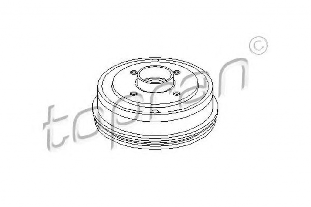 Tambur frana RENAULT CLIO II BB0 1 2 CB0 1 2 TOPRAN 700129