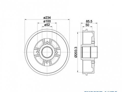 Tambur frana Renault LAGUNA I (B56_, 556_) 1993-2001 #2 14725510