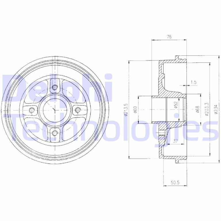 Tambur frana ~ Renault Megane 1996 1997 1998 1999 2000 2001 2002 2003 ~ BF427 ~ DELPHI