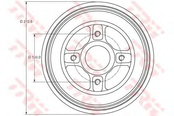 Tambur frana ~ Renault Megane 1996 1997 1998 1999 2000 2001 2002 2003 ~ DB4214MR ~ TRW