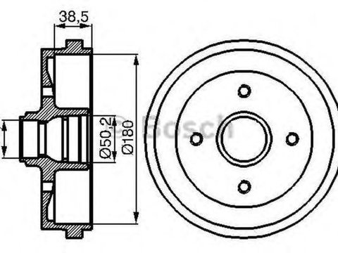 Tambur frana SEAT AROSA 6H BOSCH 0986477002