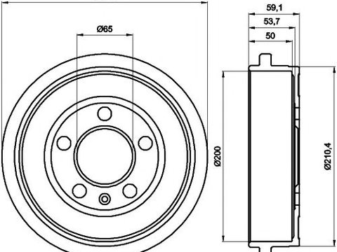 Tambur frana SEAT Ibiza IV ST (6J8, 6P8) (An fabricatie 03.2010 - 05.2015, 60 - 105 CP, Benzina) - Cod intern: W20162111 - LIVRARE DIN STOC in 24 ore!!!