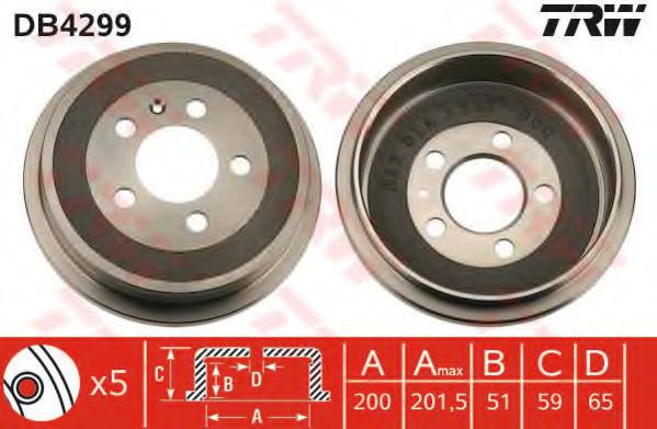 Tambur frana SEAT IBIZA V (6J5, 6P1) (2008 - 2016) QWP WBDR100