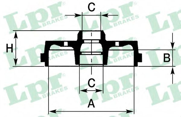 Tambur frana SEAT TOLEDO   (1L) (1991 - 1999) LPR 7D0244