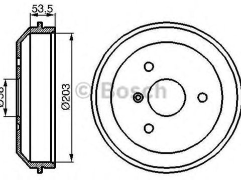 Tambur frana SMART FORTWO Cabrio 450 BOSCH 0986477103