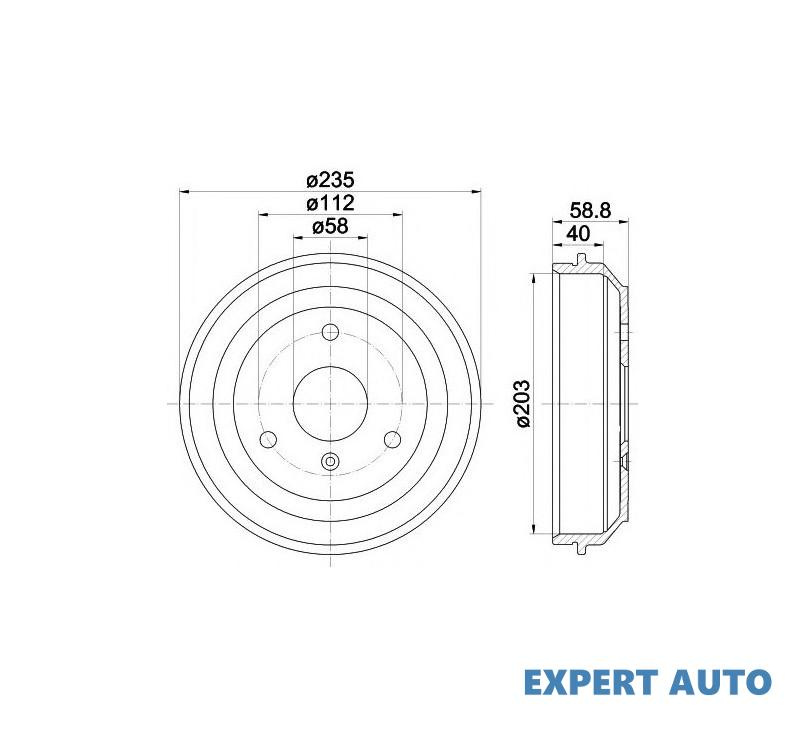 Tambur frana Smart FORTWO Cabrio (451) 2007-2016 #