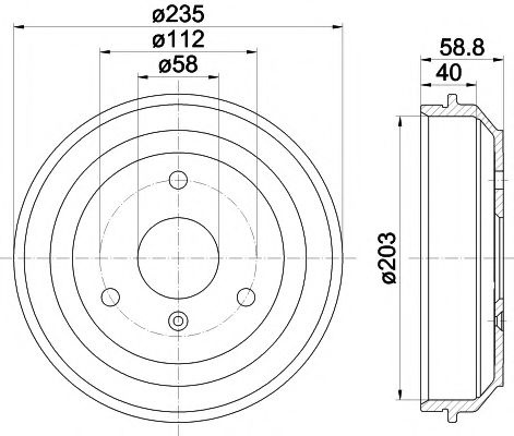 Tambur frana SMART FORTWO Cabrio (451) (2007 - 201