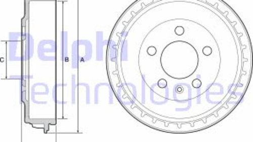 Tambur frana Spate SEAT IBIZA V, SKODA FABIA IV, VW POLO VI 1.0-1.6 d 01.17-