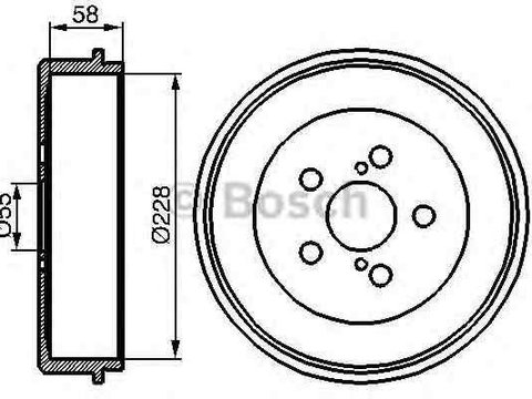 Tambur frana TOYOTA AVENSIS Liftback (_T22_) BOSCH 0 986 477 140