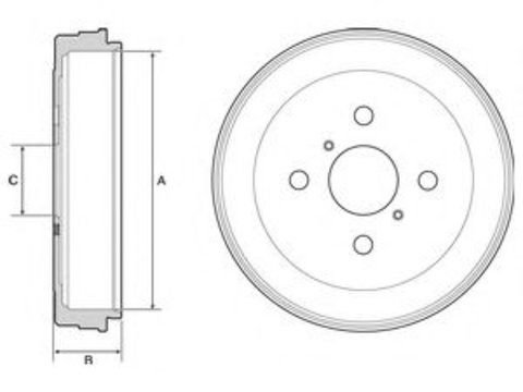 Tambur frana TOYOTA YARIS/VITZ (SCP1_, NLP1_, NCP1_) (1999 - 2005) DELPHI BF530